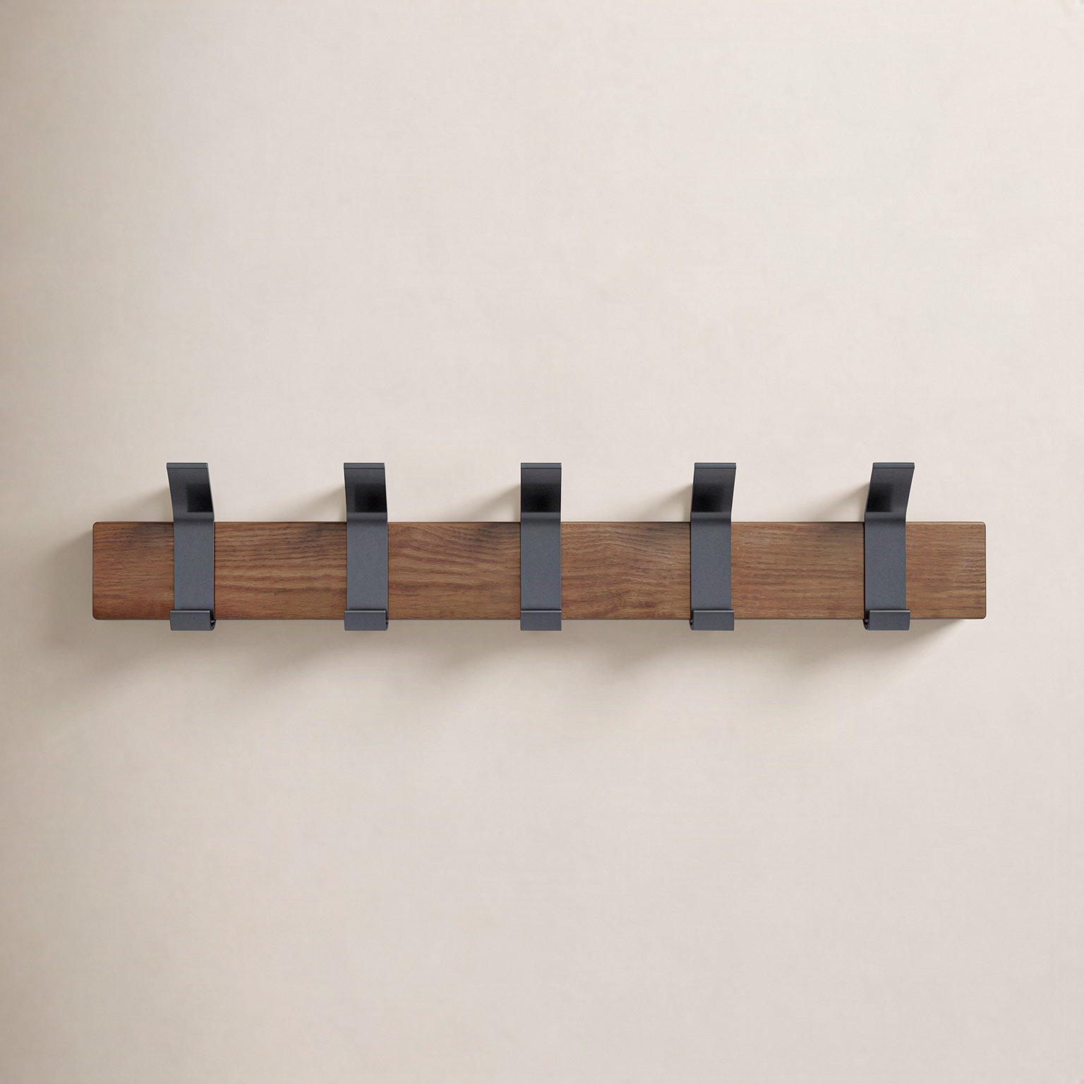 Yamazaki Home Wood and Steel Wall-Mounted Coat Rack & Reviews